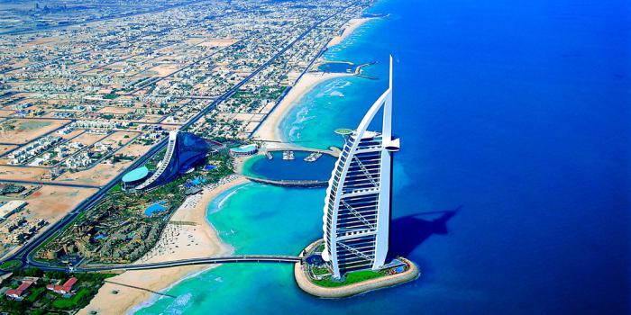отели Дубая с собственным пляжем 5 звезд 