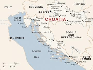 карта хорватия 