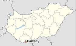 Венгрия лечение на термальных источниках, Харкань на карте
