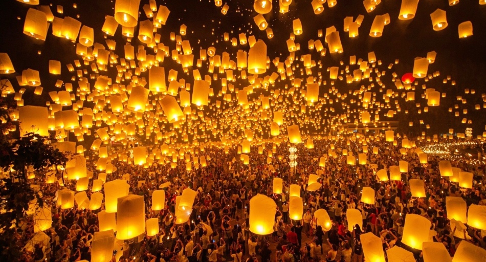 Фестиваль огней в таиланде