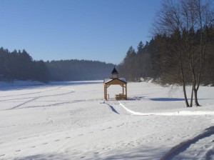 Озеро Селигер зимой