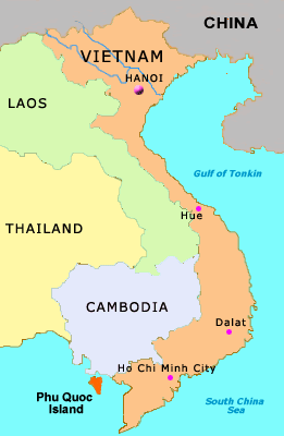 Фукуок расположен на юге Вьетнама