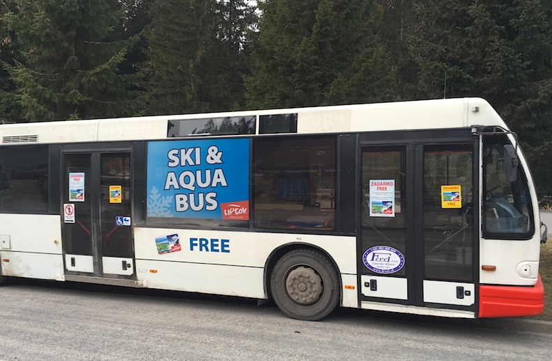 автобус для горнолыжников в Словакии