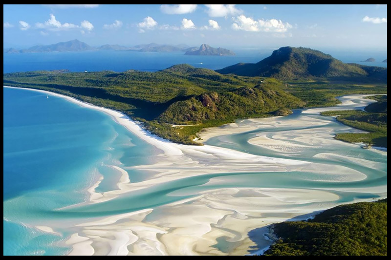 Пляж Белый рай, Пляж Уайтхэвен, Whitehaven Beach, Квинсленд, Queensland, Австралия, Australia
