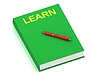 LEARN - надпись на обложке книги | Иллюстрация