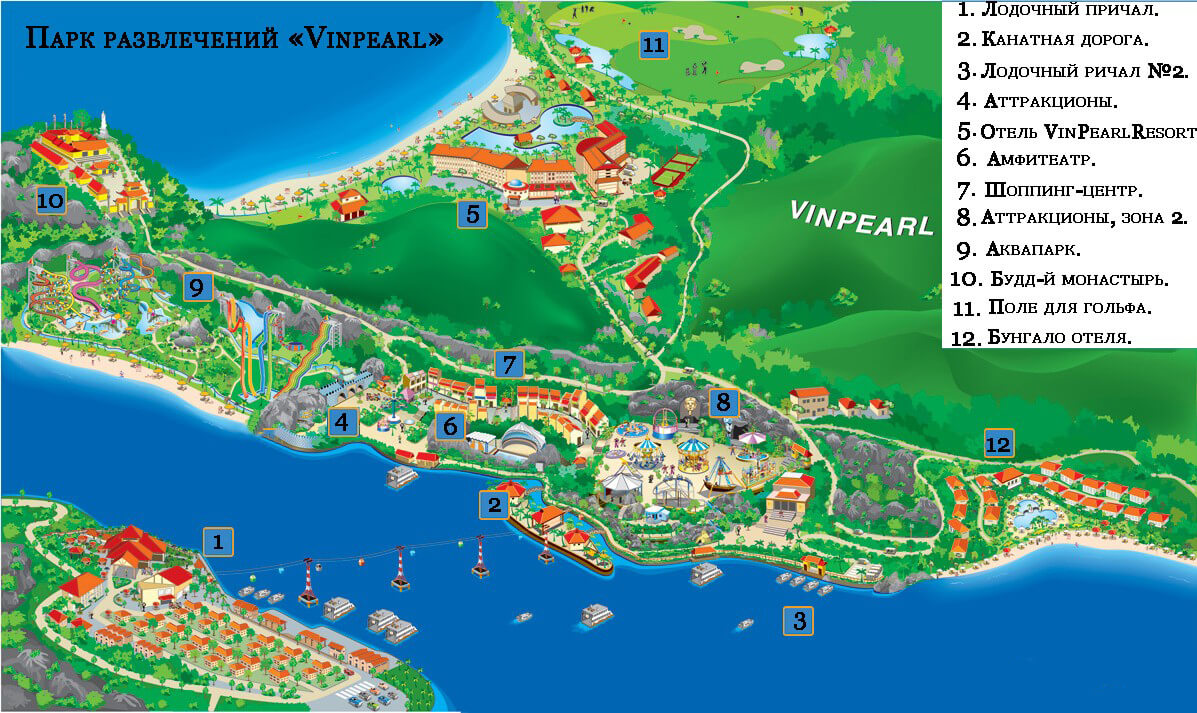 Карта парка развлечений Винперл