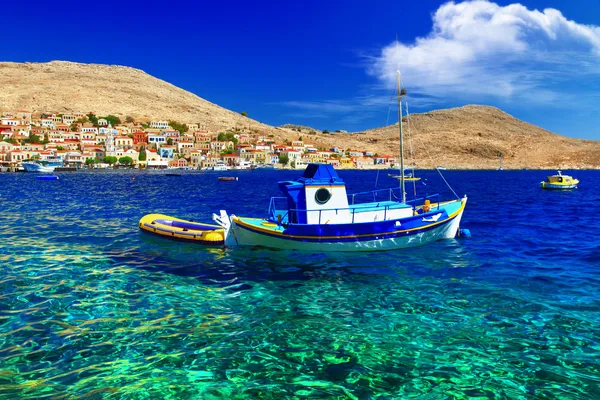 Спокойной сцена из греческих островов. Халки. Додеканес — стоковое фото