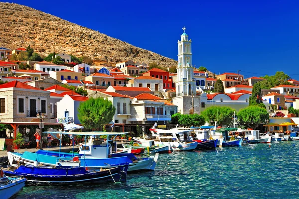 Халки-живописный маленький остров Додеканес, Греция — стоковое фото