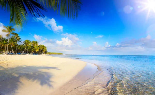 Летний тропический пляж; Спокойный отдых фон — стоковое фото